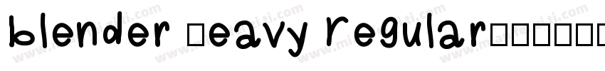 Blender Heavy Regular字体转换
